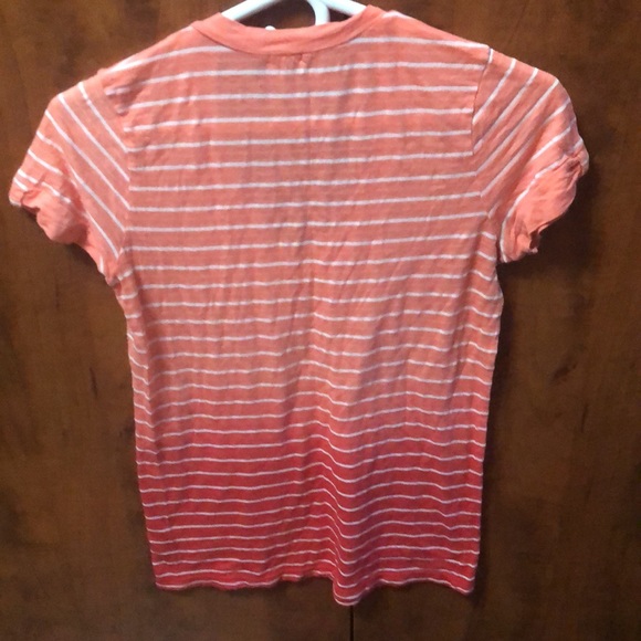 Splendid, Orange/white stripe ombré t-shirt,size S - Picture 4 of 4